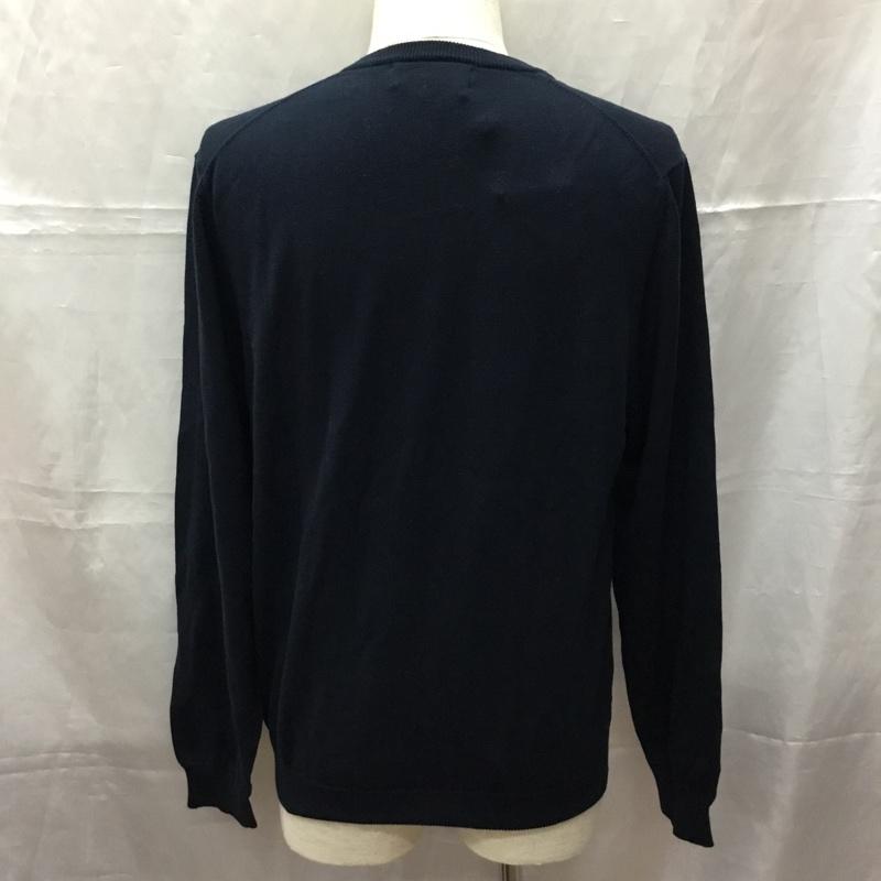 ブルックスブラザーズ BROOKS BROTHERS ニット、セーター 長袖 Vネック タグ付き M 無地 紺 / ネイビー /  メンズ USED 古着 中古 10112874