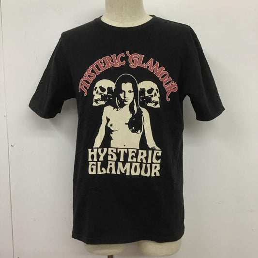 ヒステリックグラマー HYSTERIC GLAMOUR Tシャツ 半袖 半袖カットソー プリントTシャツ クルーネックカットソー L プリント 黒 / ブラック /  メンズ USED 古着 中古 10106824