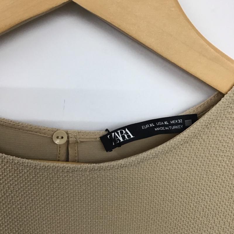 ザラ ZARA カットソー 長袖 タグ付 XL 無地 白 / ホワイト / X ベージュ / ベージュ /  レディース USED 古着 中古 10150062