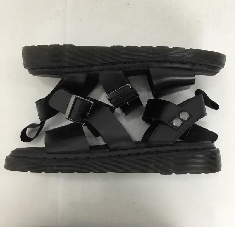 ドクターマーチン Dr.Martens サンダル サンダル AW008 CK110 GRYPHON レザー UK8 箱有 US：9 無地 黒 / ブラック /  メンズ USED 古着 中古 10125083