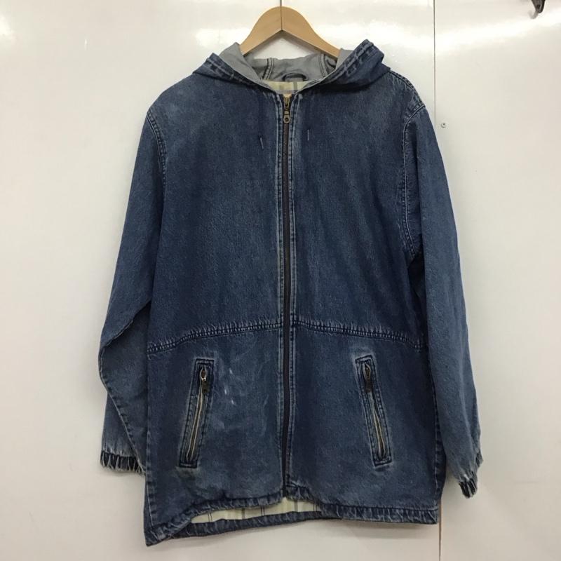 古着 USED ジャケット、上着 ジャケット、ブレザー ジップアップジャケット アウター 古着 デニムジャケット M 無地 インディゴ / インディゴ /  メンズ USED 古着 中古 10143117