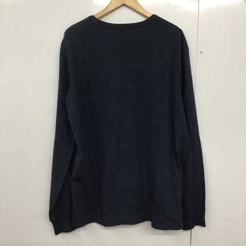 ポロラルフローレン POLO RALPH LAUREN Tシャツ 長袖 XL 無地 紺 / ネイビー /  メンズ USED 古着 中古 10143343