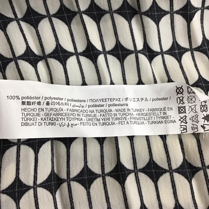 ザラ ZARA スカート ロングスカート 3564 216 064 プリーツスカート ベルト付き S 総柄 黒 / ブラック / X アイボリー / アイボリー /  レディース USED 古着 中古 10118500