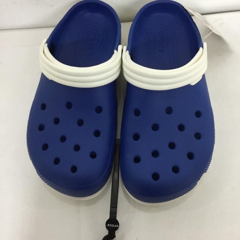クロックス crocs サンダル サンダル 27.0cm 無地 白 / ホワイト / X 青 / ブルー /  メンズ USED 古着 中古 10125459