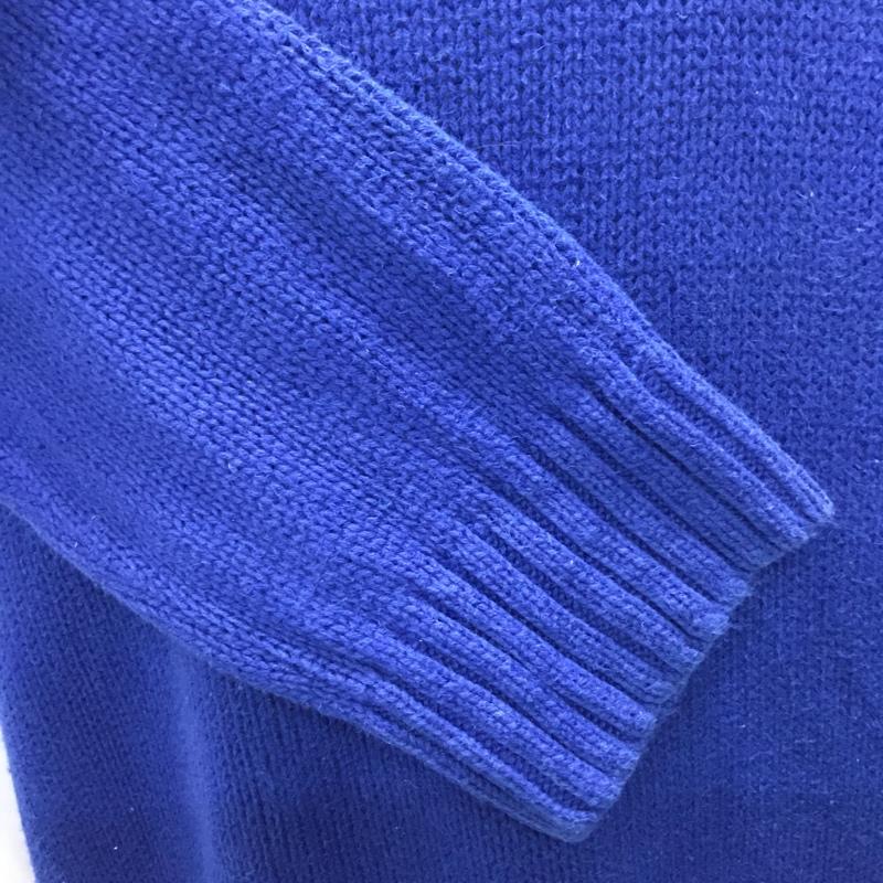 チャップス CHAPS ニット、セーター 長袖 長袖ニットカットソー ニット セーター クルーネックニット L ロゴ、文字 青 / ブルー /  メンズ USED 古着 中古 10120550