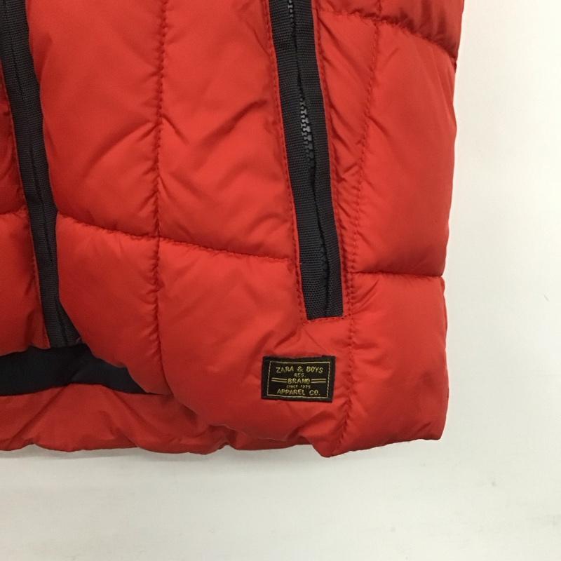 ザラ ZARA ベスト ベスト ジップアップベスト ダウンベスト ノースリーブ パーカー 無地 赤 / レッド /  ボーイズ USED 古着 中古 10138129