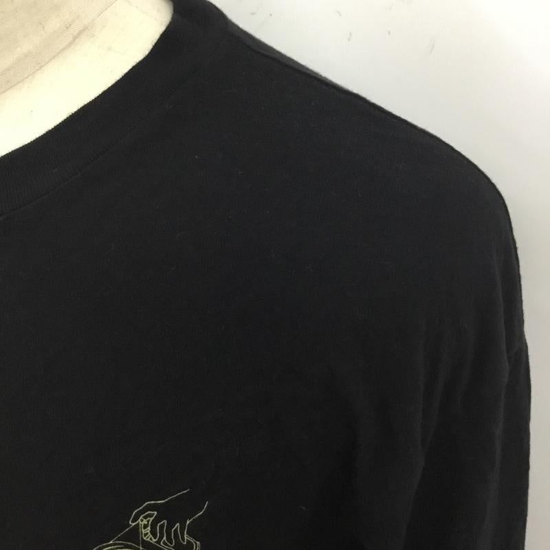 カーハート Carhartt カットソー 長袖 長袖カットソー クルーネックカットソー ロングスリーブカットソー プリントTシャツ L プリント 黒 / ブラック /  メンズ USED 古着 中古 10120843