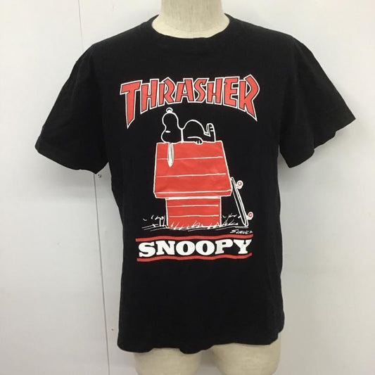 スラッシャー THRASHER Tシャツ 半袖 THPN-SST003 SNOOPY スヌーピー ピーナッツ キャラクター 黒 / ブラック /  メンズ USED 古着 中古 10107957