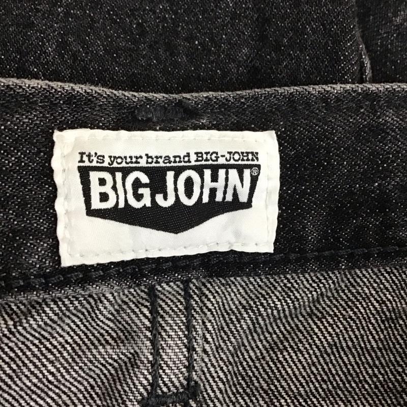 ビッグジョン Big John パンツ デニム、ジーンズ デニムパンツ ストレートパンツ ワイドパンツ カジュアルパンツ 27インチ 無地 黒 / ブラック /  レディース USED 古着 中古 10115194