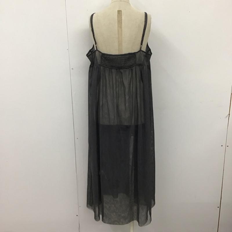 ローリーズファーム LOWRYS FARM ワンピース ロングスカート LF724001SB チュール キャミワンピース FREE 無地 灰 / グレー /  レディース USED 古着 中古 10116509