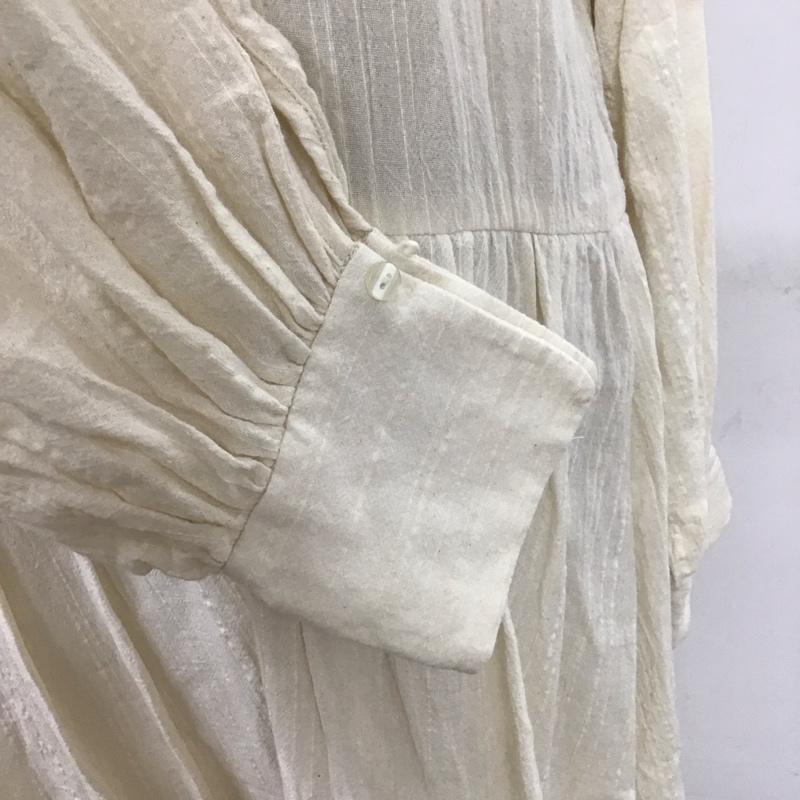 ダブルクローゼット w closet ワンピース ロングスカート 343199 長袖 前後着 無地 アイボリー / アイボリー /  レディース USED 古着 中古 10117381