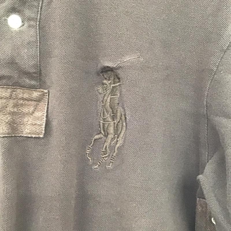 ポロバイラルフローレン Polo by RALPH LAUREN ポロシャツ 半袖 半袖ポロシャツ カラーシャツ 半袖カットソー XL ロゴ、文字 茶 / ブラウン /  メンズ USED 古着 中古 10148074