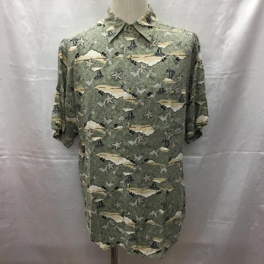 古着 USED シャツ、ブラウス 半袖 半袖シャツ カラーシャツ 半袖カットソー アロハシャツ M プリント マルチカラー / マルチカラー /  メンズ USED 古着 中古 10108522