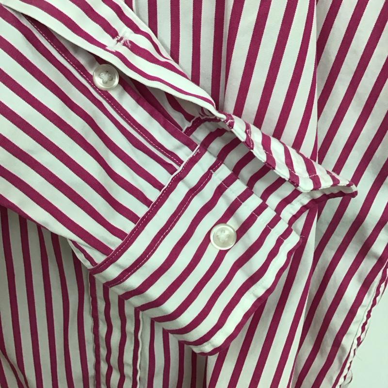 ラルフローレンスポーツ RALPHLAURENSPORT シャツ、ブラウス 長袖 長袖シャツ ストライプシャツ カラーシャツ 4 ストライプ 白 / ホワイト / X 桃 / ピンク /  レディース USED 古着 中古 10130913