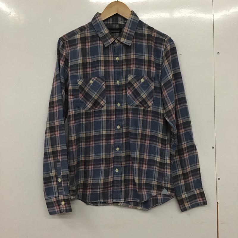 ナノユニバース nano・universe シャツ、ブラウス 長袖 NUC42SH0489SK 胸ポケット M チェック 青 / ブルー /  メンズ USED 古着 中古 10133576