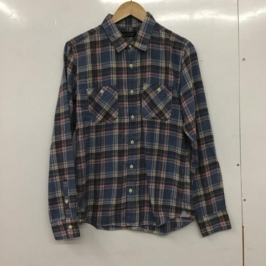 ナノユニバース nano・universe シャツ、ブラウス 長袖 NUC42SH0489SK 胸ポケット M チェック 青 / ブルー /  メンズ USED 古着 中古 10133576