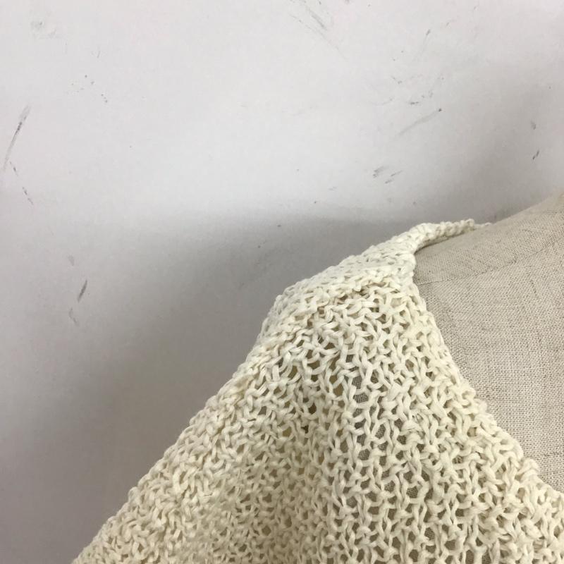 トゥデイフル TODAYFUL ワンピース ひざ丈スカート 12210507 Fringe Pattern Knitvest 38 無地 アイボリー / アイボリー /  レディース USED 古着 中古 10107343