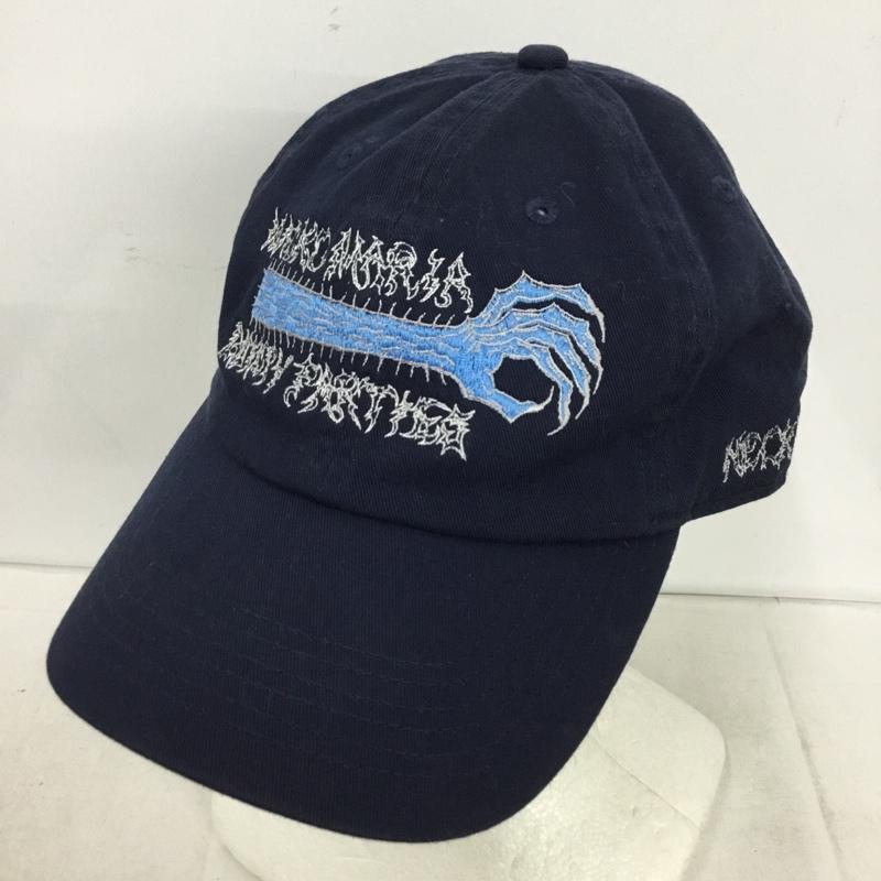 ワコマリア WACKO MARIA 帽子 キャップ NECK FACE 6 PANEL CAP ロゴ、文字 紺 / ネイビー /  メンズ USED 古着 中古 10148446