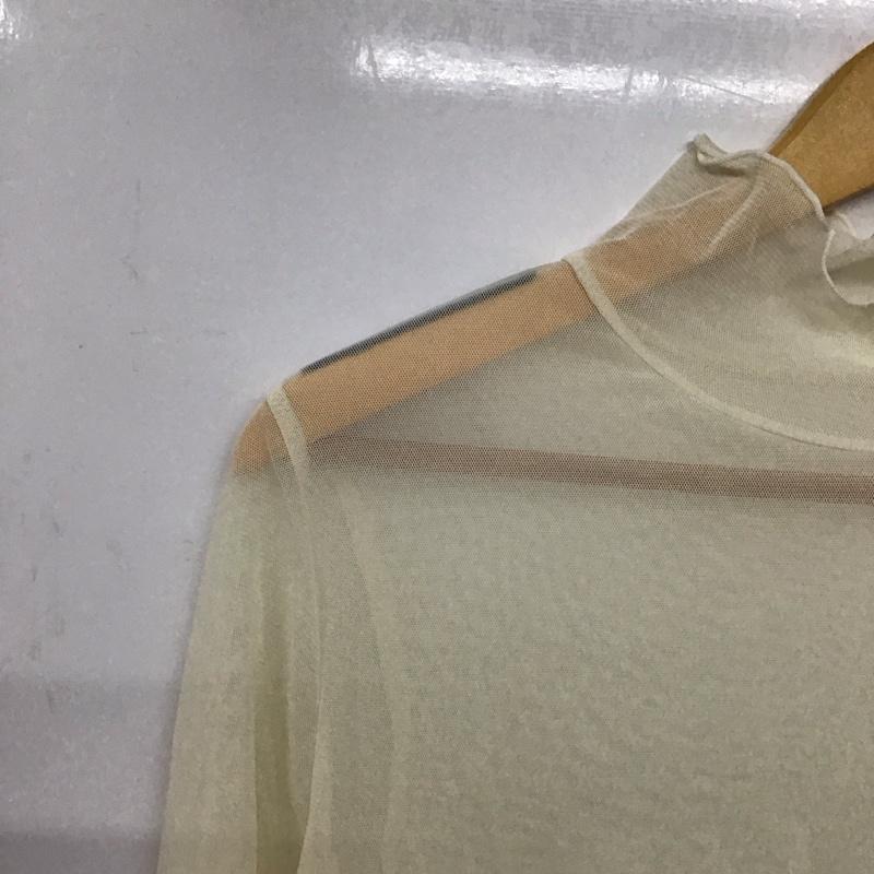 ローリーズファーム LOWRYS FARM カットソー 長袖 ハイネック チュール タグ付 FREE 無地 白 / ホワイト /  レディース USED 古着 中古 10144541