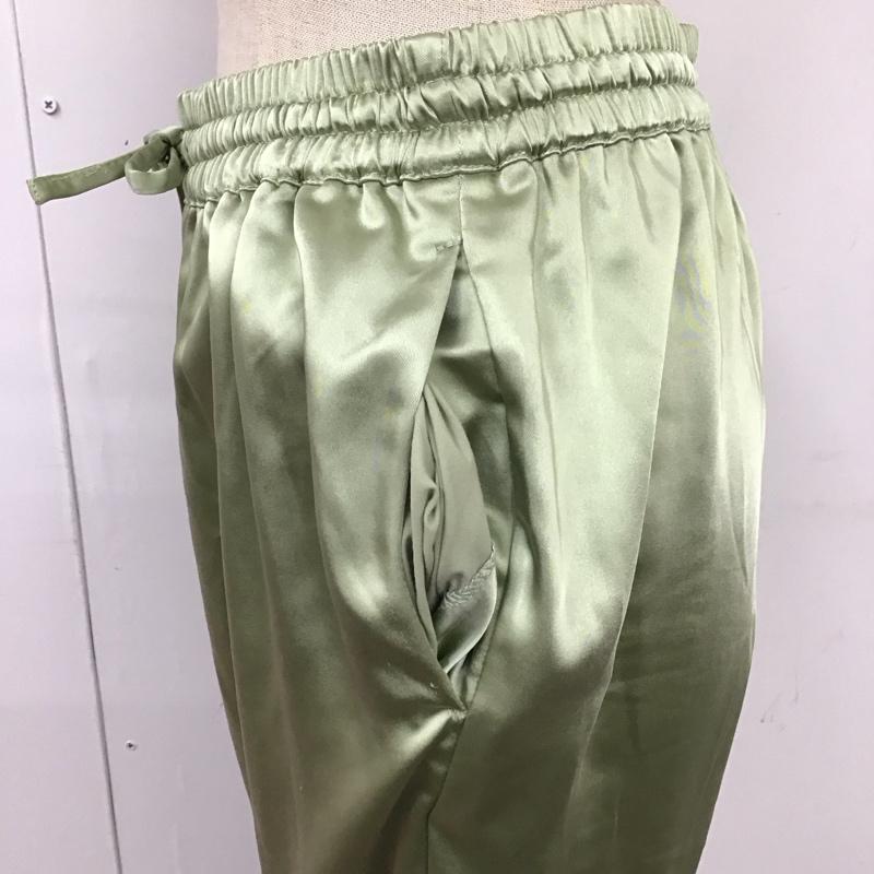 ビーミング バイ ビームス B:MING by BEAMS ボトムス ボトムス 93-23-0425-024 サテンテーパードパンツ M 無地 薄緑 / ライトグリーン /  レディース USED 古着 中古 10118348