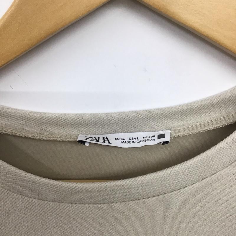 ザラ ZARA ワンピース ミニスカート L 無地 ベージュ / ベージュ /  レディース USED 古着 中古 10148781