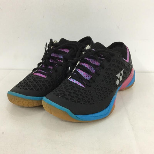 ヨネックス YONEX スニーカー スニーカー バドミントン シューズ パワークッション エクリプションZ 24cm 24.0cm ロゴ、文字 黒 / ブラック / X 青 / ブルー / X 桃 / ピンク /  レディース USED 古着 中古 10142462