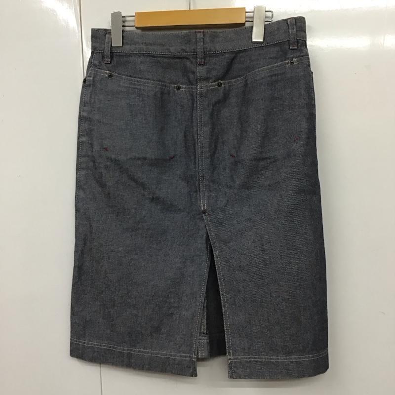 ポールスミスジーンズ Paul Smith JEANS スカート ひざ丈スカート デニム バックスリット 42 ワンポイント 紺 / ネイビー /  レディース USED 古着 中古 10115108