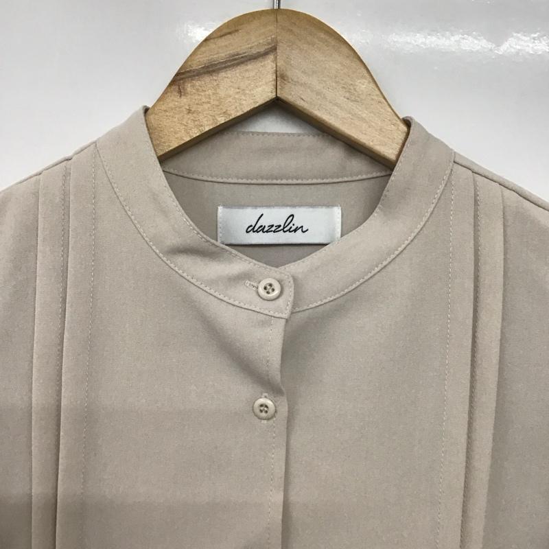 ダズリン dazzlin シャツ、ブラウス 長袖 022210400101-02 ケープカラー付ピンタックブラウス FREE 無地 ベージュ / ベージュ /  レディース USED 古着 中古 10142290