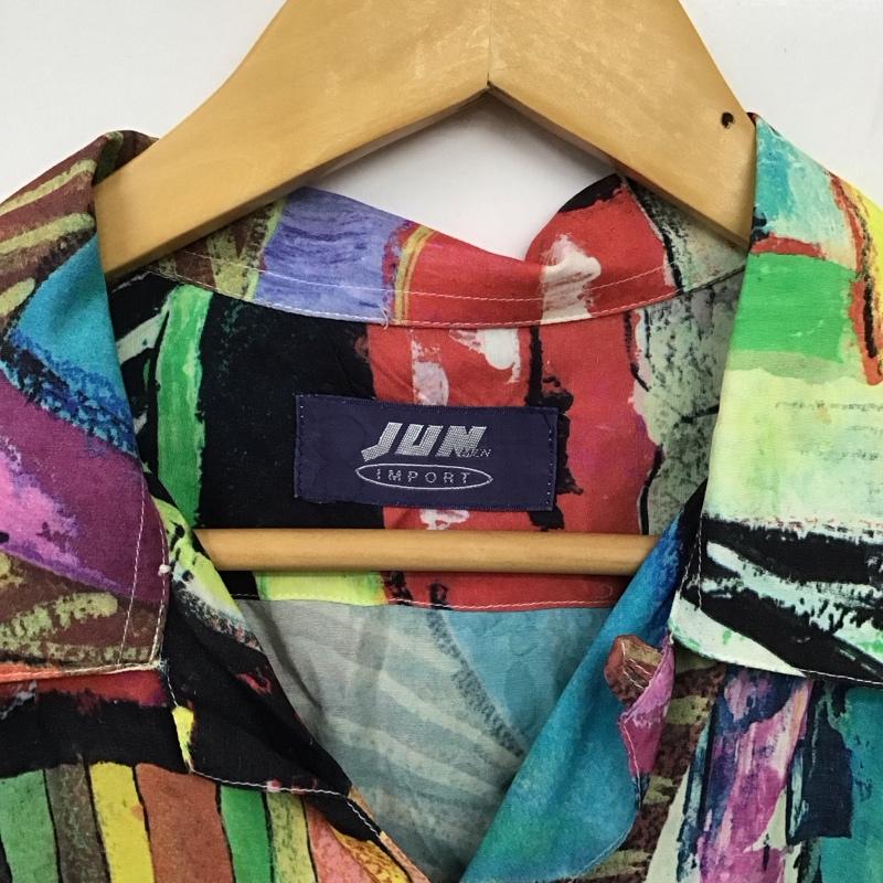 ジュンメン JUNMEN シャツ、ブラウス 半袖 半袖シャツ プリントシャツ ポケットシャツ 80s 90s プリント マルチカラー / マルチカラー /  メンズ USED 古着 中古 10131110