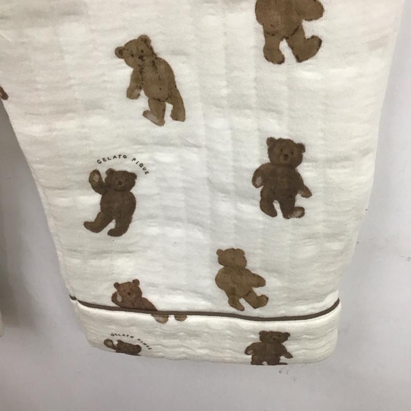 ジェラートピケ gelato pique ボトムス ボトムス PWCP215281 ベア柄キルトロングパンツ イージーパンツ くま 総柄 アイボリー / アイボリー /  レディース USED 古着 中古 10108928