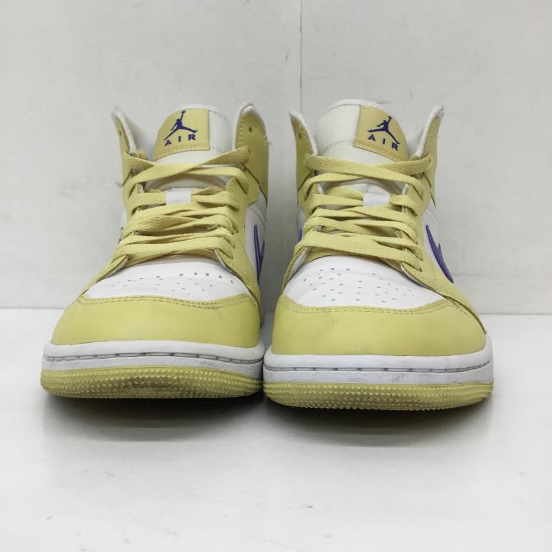 ナイキ NIKE スニーカー スニーカー BQ6472-701 Air Jordan 1 Mid Lemon Wash ウィメンズ 26.5cm ロゴ、文字 黄 / イエロー /  メンズ USED 古着 中古 10134014