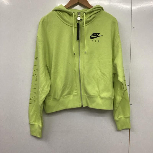 ナイキ NIKE パーカー 長袖 cj3043-367 ジップアップパーカー スウェット XXL ロゴ、文字 黄緑 / イエローグリーン /  レディース USED 古着 中古 10145436