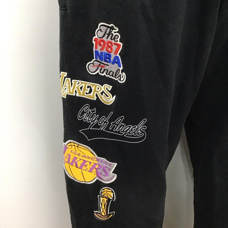 ミッチェルアンドネス Mitchell&Ness パンツ ワークパンツ、ペインターパンツ ワークパンツ ワイドパンツ カジュアルパンツ ジャージ XL ロゴ、文字 黒 / ブラック /  メンズ USED 古着 中古 10117256