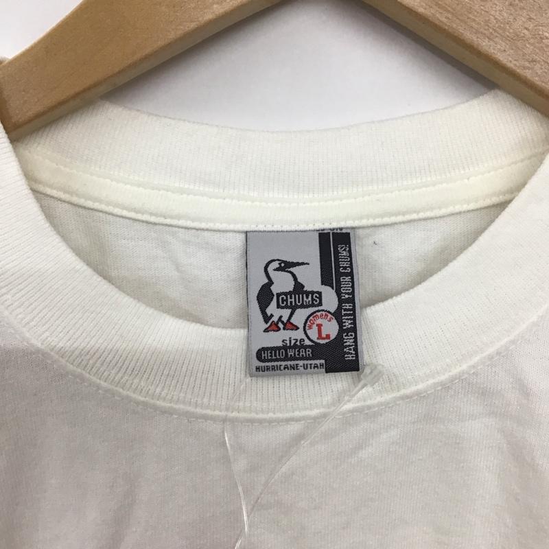 チャムス CHUMS Tシャツ 半袖 パンケーキTEE L プリント 白 / ホワイト /  レディース USED 古着 中古 10137178