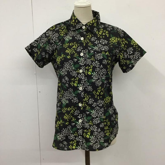 モンベル mont-bell シャツ、ブラウス 半袖 1114287 WIC ライト プリント ショートスリーブシャツ S 花柄 黒 / ブラック /  レディース USED 古着 中古 10114918