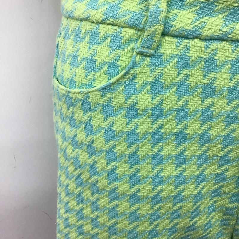 ザラ ZARA パンツ ショートパンツ 4661 500 120 タグ付き XS 千鳥格子 薄緑 / ライトグリーン / X 黄緑 / イエローグリーン /  レディース USED 古着 中古 10120401