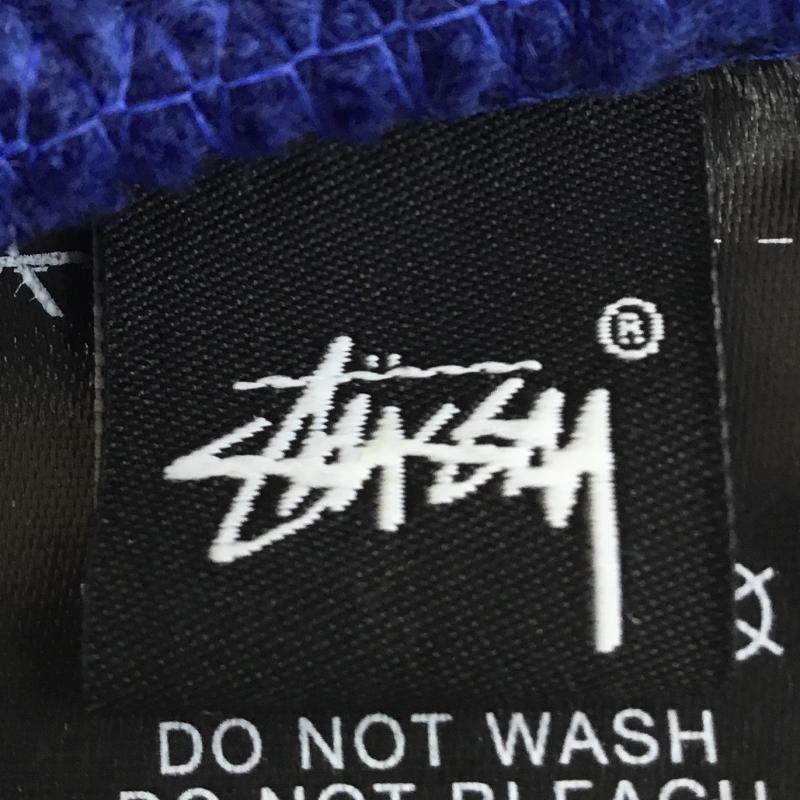 ステューシー STUSSY 帽子 ニット帽 LINK SKULL CAP FREE ロゴ、文字 青 / ブルー / X 橙 / オレンジ /  メンズ USED 古着 中古 10136544