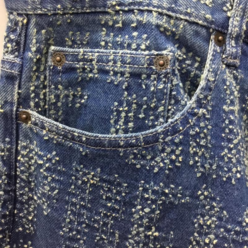 シュプリーム Supreme パンツ デニム、ジーンズ デニムパンツ ストレートパンツ ワイドパンツ カジュアルパンツ 34 ロゴ、文字 インディゴ / インディゴ /  メンズ USED 古着 中古 10114798