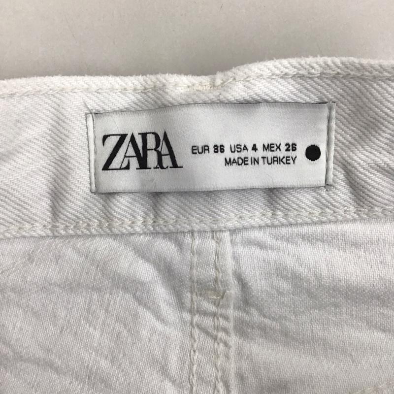ザラ ZARA パンツ デニム、ジーンズ 6840 052 250 ホワイトデニム 無地 白 / ホワイト /  レディース USED 古着 中古 10123506