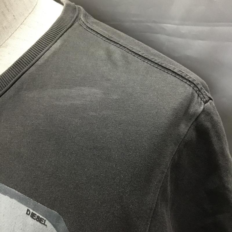 ディーゼル DIESEL Tシャツ 半袖 半袖カットソー プリントTシャツ クルーネックカットソー M プリント チャコールグレー / チャコールグレー /  メンズ USED 古着 中古 10114597