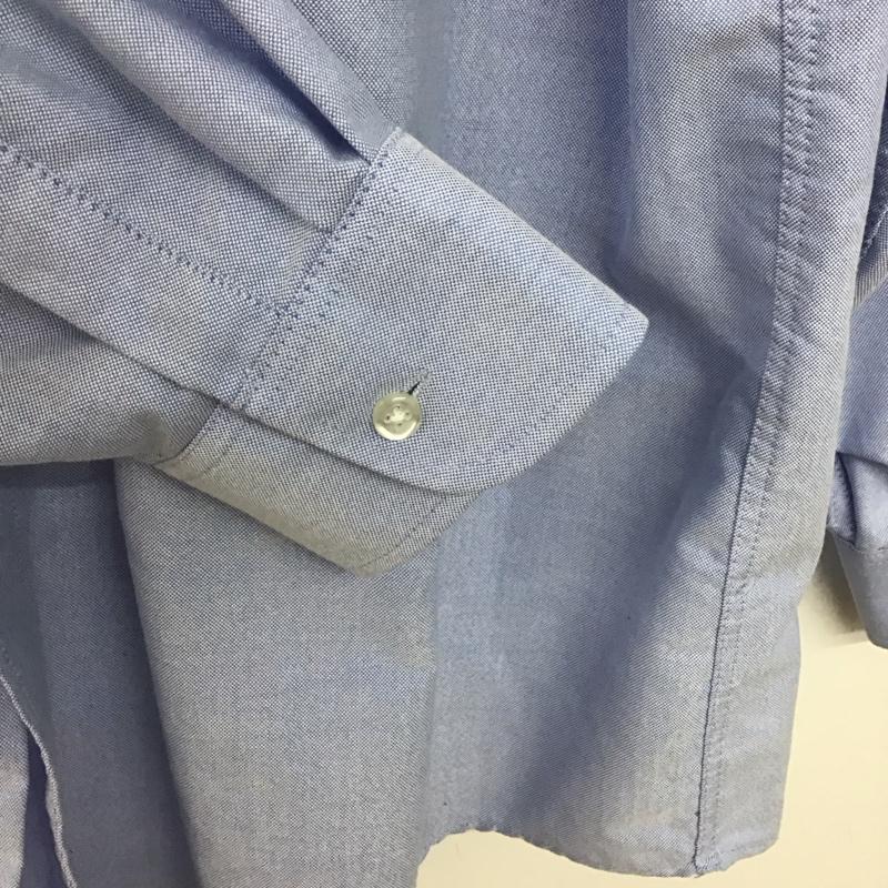 ウ゛ァンヒューゼン VANHEUSEN シャツ、ブラウス 長袖 長袖シャツ 無地シャツ カラーシャツ ボタンダウンシャツ XL ロゴ、文字 水色 / ライトブルー /  メンズ USED 古着 中古 10147020