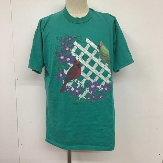 古着 USED Tシャツ 半袖 半袖カットソー プリントTシャツ クルーネックカットソー 古着 L プリント 緑 / グリーン /  メンズ USED 古着 中古 10106997