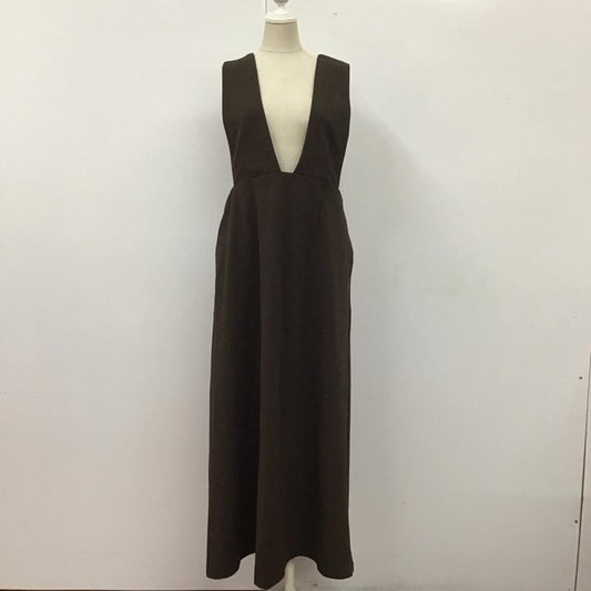 フォーシー for/c ワンピース ロングスカート ロングワンピース ノースリーブワンピース フレアスカート M 無地 茶 / ブラウン /  レディース USED 古着 中古 10110089