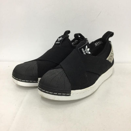 アディダス adidas スニーカー スニーカー BY9142 SUPERSTAR SlipOn スリッポン 22.5cm 22.5cm ロゴ、文字 黒 / ブラック /  レディース USED 古着 中古 10149456