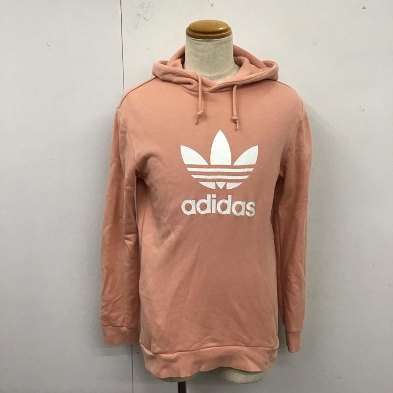 アディダス adidas パーカー 長袖 M プリント 桃 / ピンク /  メンズ USED 古着 中古 10121265