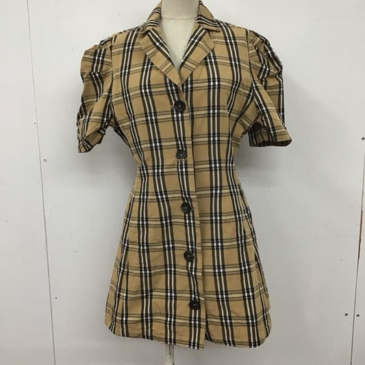 スライ SLY ワンピース ミニスカート 030BAM33-2630 ALAND CHECK SH DRESS シャツワンピース 1 チェック ベージュ / ベージュ / X 黒 / ブラック / X 白 / ホワイト /  レディース USED 古着 中古 10107963