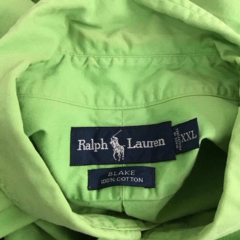 ラルフローレン RALPHLAUREN シャツ、ブラウス 半袖 ボタンダウン XXL ワンポイント 薄緑 / ライトグリーン /  メンズ USED 古着 中古 10106812