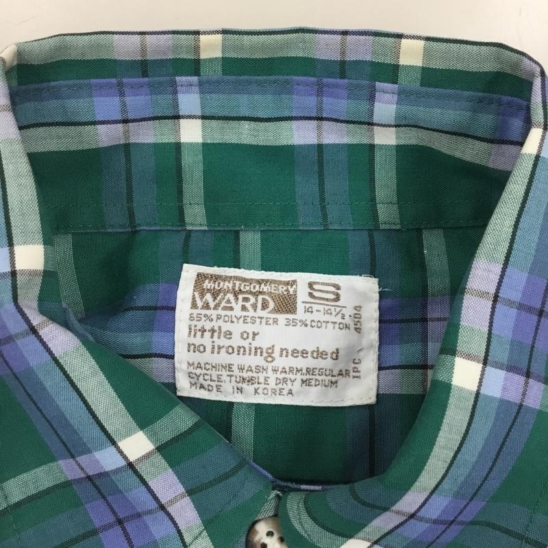 モンゴメリー MONTGOMERY シャツ、ブラウス 半袖 ボタンダウン S チェック マルチカラー / マルチカラー /  メンズ USED 古着 中古 10115517