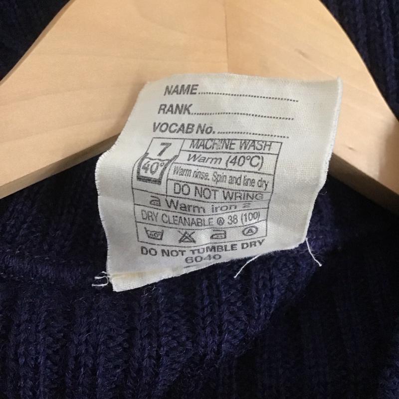 古着 USED ニット、セーター 長袖 長袖ニットカットソー Vネック セーター 48 無地 紺 / ネイビー /  メンズ USED 古着 中古 10142970