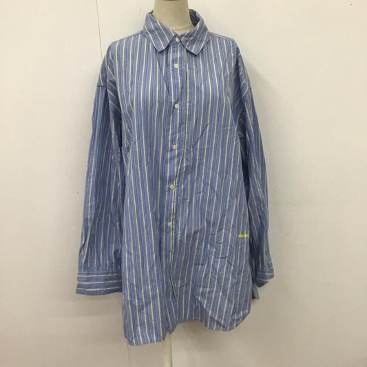 ニコアンド niko and... シャツ、ブラウス 長袖 FREE ストライプ 水色 / ライトブルー /  レディース USED 古着 中古 10108668